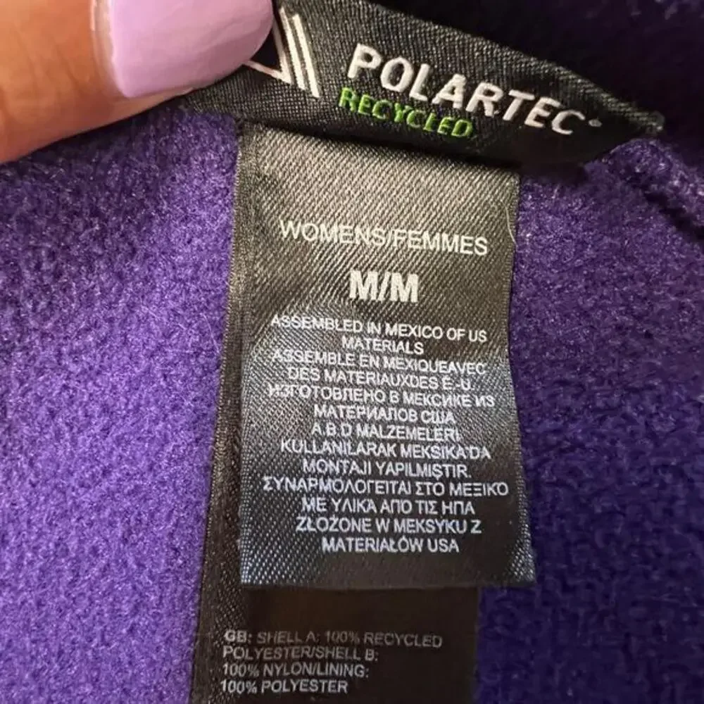 The North Face Womens Custom Denali‎ Fleece Full Zip Jacket Medium Pink & Purple - Picture 11 of 14